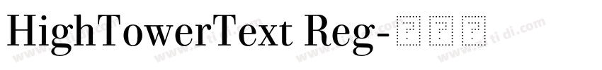 HighTowerText Reg字体转换